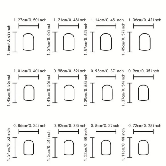 Glittery Rhinestone Short Press On Nails - Picture 3 of 6